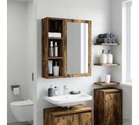 vidaXL Armadio da bagno a muro Quercia Affumicata 20 x 16 x 62,5 cm