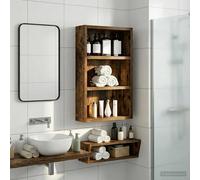 vidaXL Armadio da bagno a muro Quercia Affumicata 30 x 10 x 50 cm