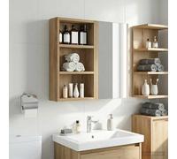 vidaXL Armadio da bagno a muro Rovere Artigianale 30 x 10 x 50 cm
