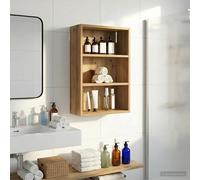 vidaXL Armadio da bagno in legno di quercia artigianale 40 x 16 x 62,5 cm, moderno armadio rettangolare da bagno, pratica soluzione di stoccaggio, sistema di scaffalatura minimalista, elegante
