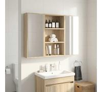 vidaXL Armadio da bagno a muro Rovere Sonoma 40 x 16 x 62,5 cm