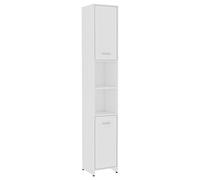 vidaXL Armadio da Bagno Arredo Stipo Stipetto Scaffalatura Sottolavabo Mobile Mobiletto Scaffale Armadietto Bianco 30x30x183,5 cm in Tecnico
