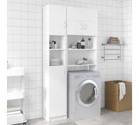 vidaXL Armadio da Bagno Bianco 32x25,5x190 cm in Legno Multistrato