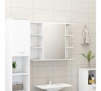 vidaXL Armadio da Bagno Bianco 80x20,5x64 cm in Legno Multistrato