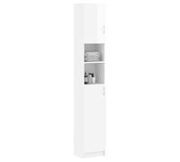 vidaXL Armadio da Bagno Bianco Lucido 32x25,5x190 cm in Truciolato