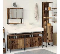 vidaXL Armadio da bagno con lavabo integrato - aspetto legno vecchio