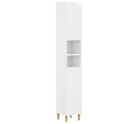 vidaXL Armadio da Bagno con Ripiano Aperto ARNHEM Bianco Lucido