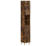 vidaXL Armadio da Bagno con Ripiano Aperto ARNHEM Rovere Fumo