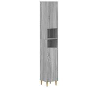 vidaXL Armadio da Bagno con Ripiano Aperto ARNHEM Sonoma grigio