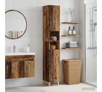 vidaXL Armadio da Bagno con Ripiano Aperto DELFT Legno antico