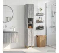 vidaXL Armadio da Bagno con Ripiano Aperto DELFT Sonoma grigio
