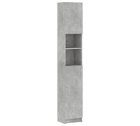 Armadio Da Bagno Grigio Cemento 32x25,5x190 Cm In Truciolato