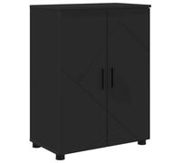 vidaXL Mobile da Bagno Nero 60 x 35 x 80 cm Legno multistrato