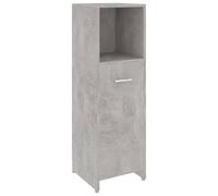 vidaXL Armadio da Bagno Stipo Stipetto Scaffalatura Mobile Arredo Sottolavabo Scaffale Armadietto Mobiletto Grigio Cemento 30x30x95 cm in Truciolato