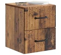 vidaXL Armadio da comodino da parete in legno antico 34,5 x 33 x 40 cm, mobile da camera da letto moderno, tavolino da notte compatto, ideale per una casa accogliente, soluzione chic