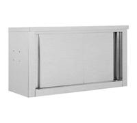 VIDAXL - Armadio da Cucina con Ante Scorrevoli 90x40x50cm Acciaio Inox