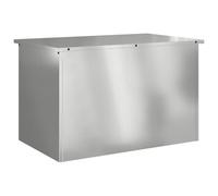 vidaXL Armadio da Esterno Rettangolare in Acciaio Galvanizzato Argento 80 x 50,5 x 50 cm Impermeabile, Perfetto per Organizzare Giardino e Patio con Ampio Spazio Interno Industriale.