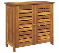 vidaXL Armadio da Giardino Marrone con Piano in Listelli - 75 x 35 x 70 cm - in Legno di Acacia Massello. Richiesta l'assemblaggio da 2 Persone. Perfetto per Interni, ha Un Design Moderno e Funziona