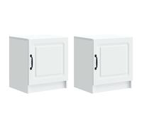 vidaXL Armadio da Notte 2 pcs Bianco 43 x 34,5 x 47 cm