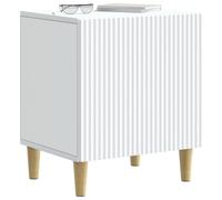 vidaXL Armadio da Notte 2 pcs Bianco 43 x 34,5 x 50 cm, Essenziali per la camera da letto, comodino vintage, cabinet rettangolare, ampio spazio di stoccaggio