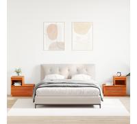 vidaXL Armadio da Notte 2 pcs Cera marrone 60 x 34 x 51 cm