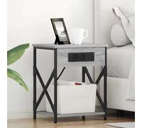 vidaXL Armadio da Notte 2 pcs Grigio Sonoma 41 x 31 x 51 cm