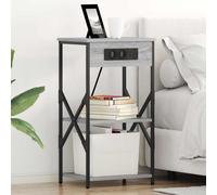 vidaXL Armadio da Notte 2 pcs Grigio sonoma 41 x 31 x 76 cm