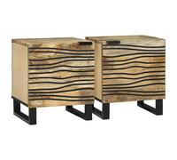 vidaXL Armadio da Notte 2 pcs Marrone 40 x 33 x 46 cm