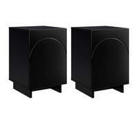 vidaXL Armadio da Notte 2 pcs Nero 33,5 x 34,5 x 50 cm