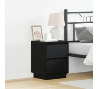 vidaXL Armadio da Notte 2 pcs Nero 39 x 34.5 x 50 cm Legno multistrato