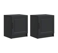vidaXL Armadio da Notte 2 pcs Nero 43 x 34,5 x 47 cm