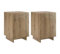 vidaXL Armadio da Notte 2 pcs Rovere Artigianale 33,5 x 34,5 x 50 cm