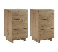 vidaXL Armadio da Notte 2 pcs Rovere Artigianale 33,5 x 34,5 x 60 cm