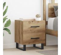 vidaXL Mobiletti da Notte 2 pcs rovere artigianale 40 x 35 x 47,5 cm