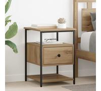 vidaXL Armadio da Notte 2 pcs rovere artigianale 40 x 42 x 56 cm