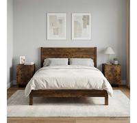 vidaXL Armadio da Notte 2 pcs Rovere Fumo 33,5 x 34,5 x 50 cm