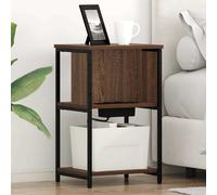 vidaXL Armadio da Notte 2 pcs Rovere marrone 38 x 31 x 61 cm