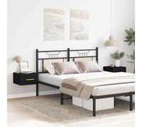 vidaXL Armadio da Notte 2 pcs Rovere nero 35 x 35 x 20 cm
