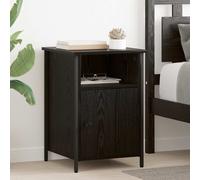 vidaXL Armadio da notte 2 pezzi rovere nero 40 x 42 x 60 cm, tavolo da camera moderno con stoccaggio, tavolino rustico per organizzare e decorare il tuo spazio