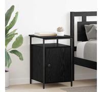 vidaXL Armadio da Notte 2 pcs Rovere Nero 40 x 42 x 60cm