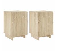 vidaXL Armadio da Notte 2 pcs Rovere Sonoma 33,5 x 34,5 x 50 cm