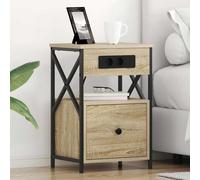 vidaXL Armadio da Notte 2 pcs rovere sonoma 40 x 31 x 60 cm