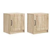 vidaXL Armadio da Notte 2 pcs Rovere Sonoma 43 x 34,5 x 47 cm
