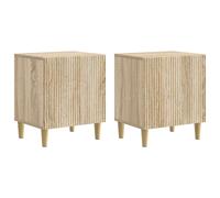 vidaXL Armadio da Notte 2 pcs Rovere Sonoma 43 x 34,5 x 50 cm