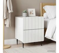 vidaXL Armadio da Notte 2 pz Bianco Lucido 43 x 34,5 x 49,5 cm