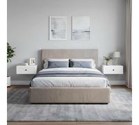 vidaXL Armadio da Notte 2 pz Bianco Lucido 49 x 34,5 x 20 cm