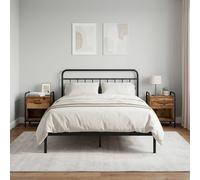 vidaXL Armadio da Notte 2 pz Legno antico 40 x 30 x 50 cm