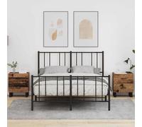 vidaXL Armadio da Notte 2 pz Legno Antico e Nero 40 x 35 x 47,5 cm
