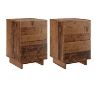 vidaXL Armadio da Notte 2 pz Legno di quercia 33,5 x 34,5 x 50 cm