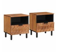 vidaXL Armadio da Notte 2 pz Marrone 40 x 33 x 46 cm